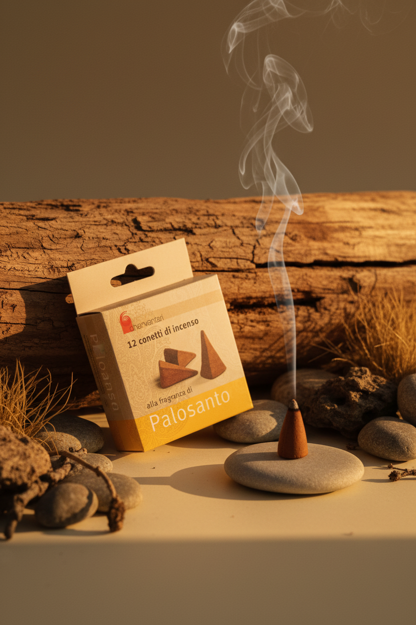 INCENSO IN CONI DHANVANTARI: PALO SANTO