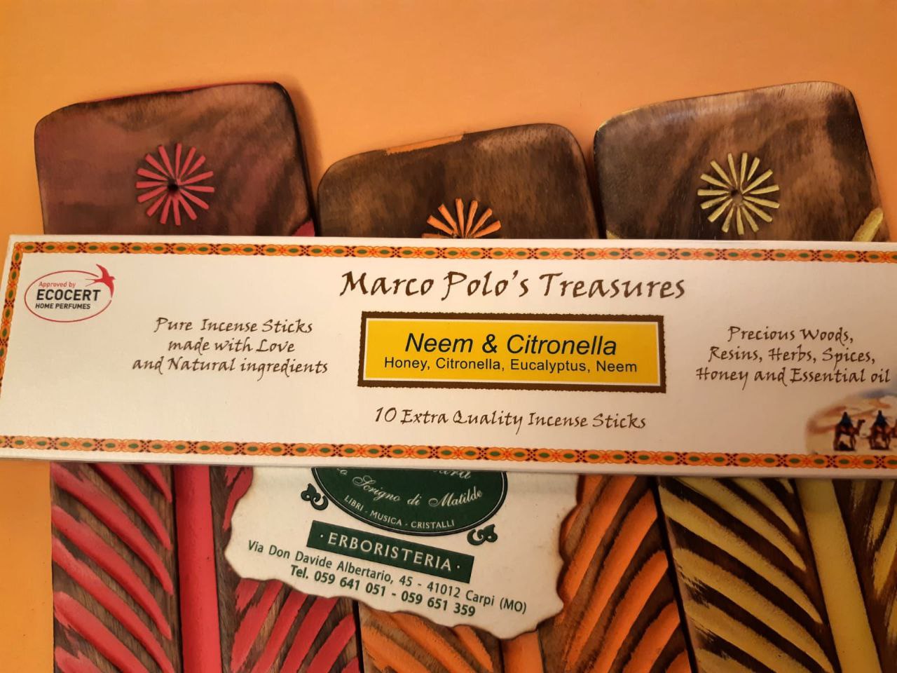 INCENSO IN STICK MARCO POLO: NEEM E CITRONELLA