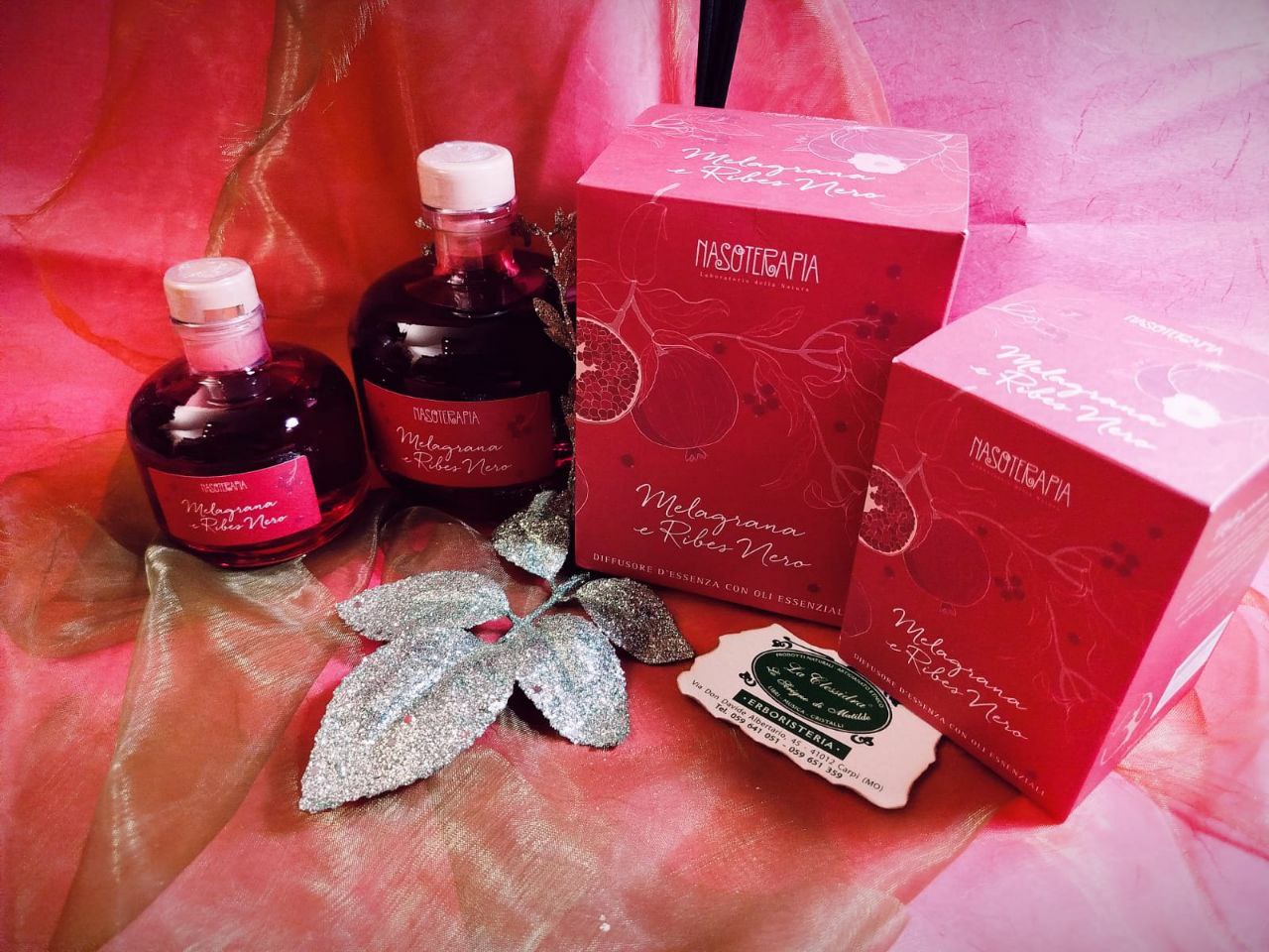 DIFFUSORE A BASTONCINO NASOTERAPIA: MELAGRANA E RIBES NERO 500 ML