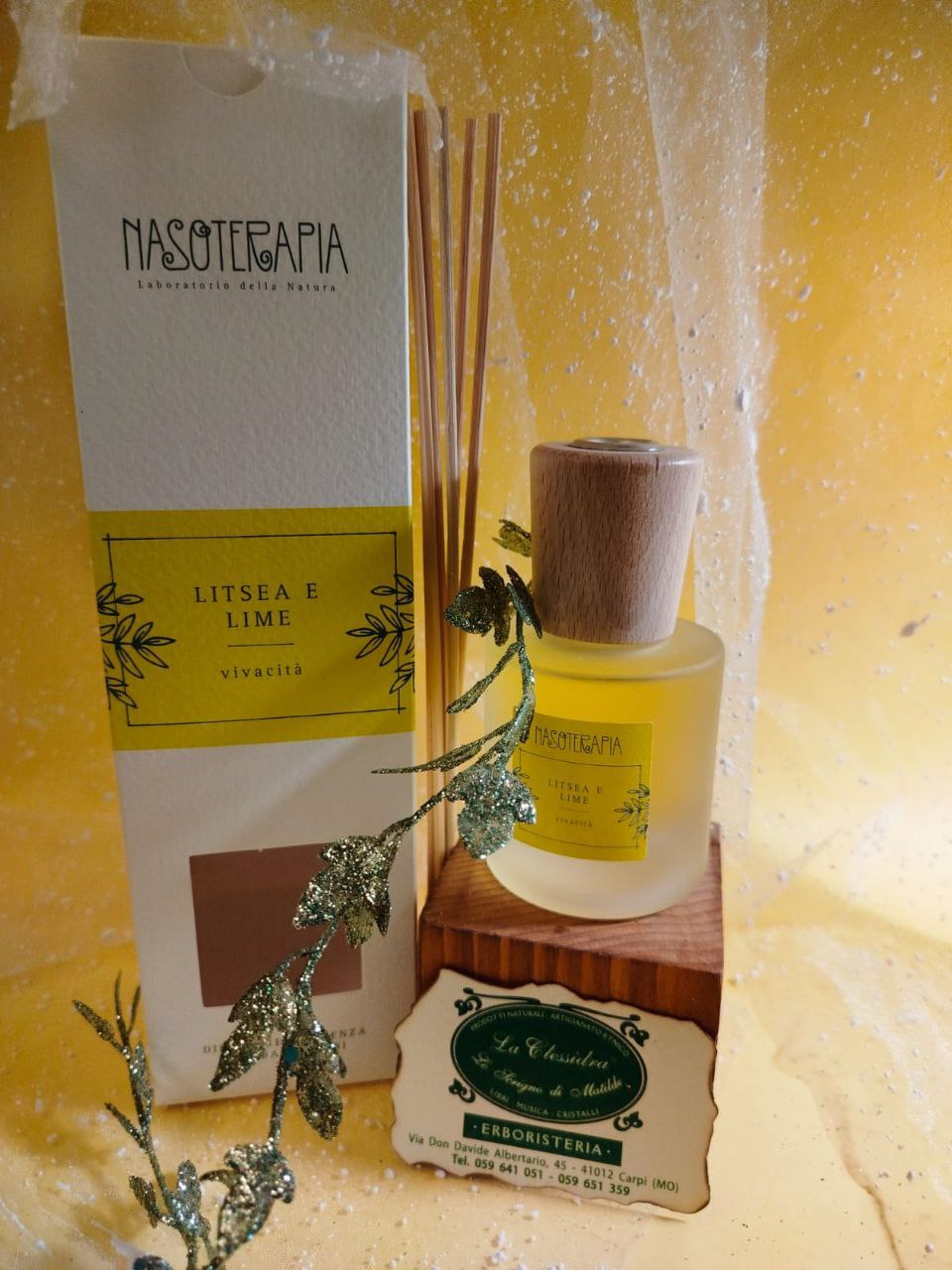 DIFFUSORE A BASTONCINO NASOTERAPIA LINEA CLASSICA: LITSEA E LIME