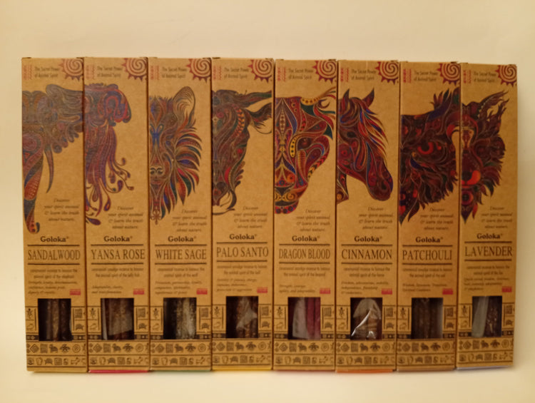 Incensi stick smudge Goloka The Secret Power of Animal Spirit della collezione La Clessidra Carpi.