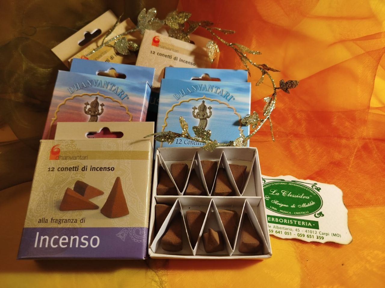 INCENSO IN CONI  DHANWANTARI
