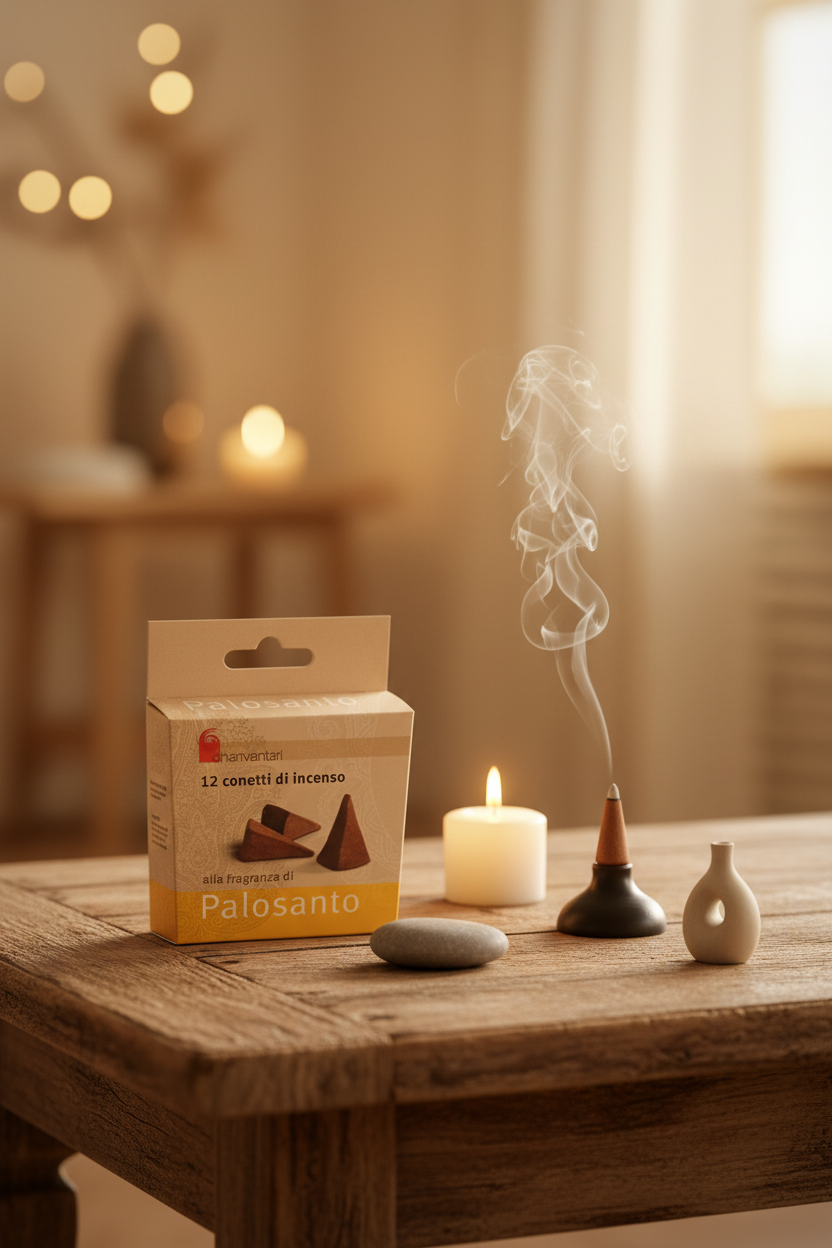 INCENSO IN CONI DHANVANTARI: PALO SANTO