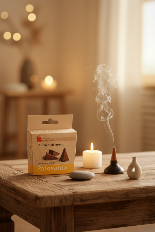 INCENSO IN CONI DHANVANTARI: PALO SANTO