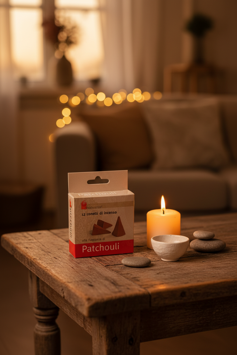 INCENSO IN CONI DHANVANTARI: PATCHOULI