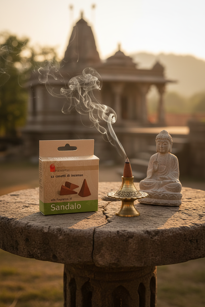 INCENSO IN CONI DHANVANTARI: SANDALO