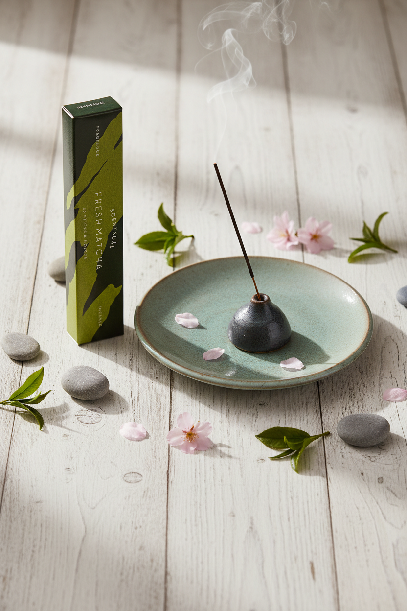 Incenso Giapponese Nippon Kodo Scentsual Fresch Matcha The Verde - Erboristeria La Clessidra Carpi