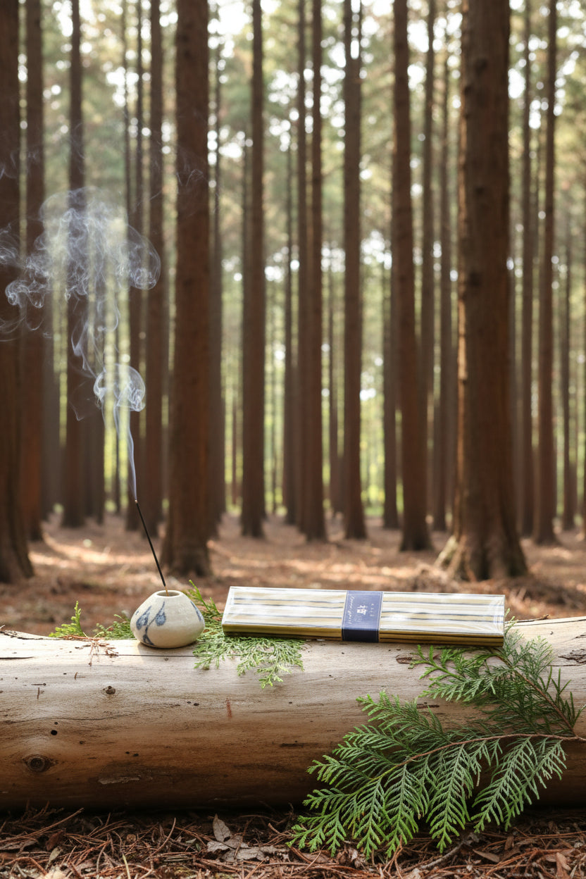 Incenso Giapponese Nippon Kodo Kayuragi Japanese Cypress Cipresso Giapponese in una foresta  sacra di cipressi - Erboristeria La Clessidra Carpi