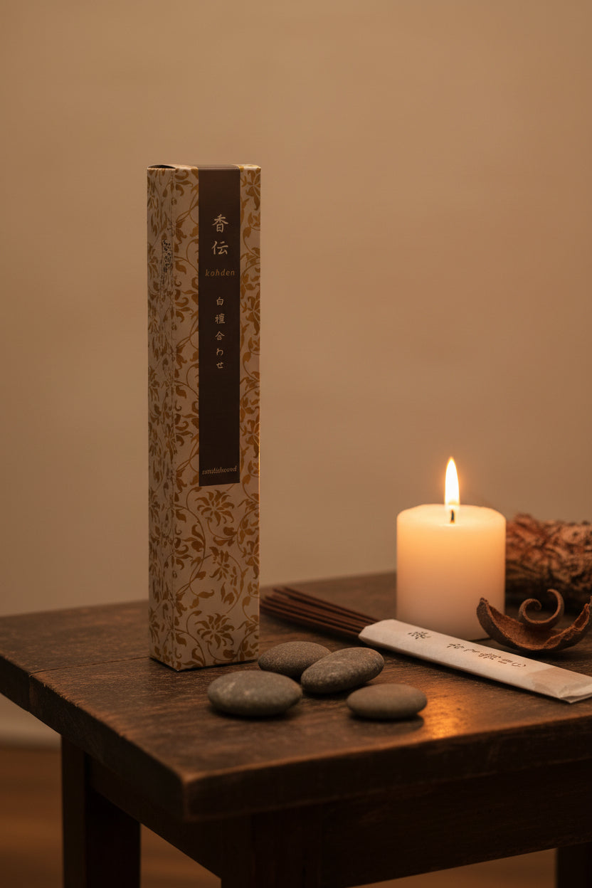 Incenso Giapponese Nippon Kodo Kohden Sandalwood Sandalo in ambiente zen e rilassante  - Erboristeria La Clessidra Carpi