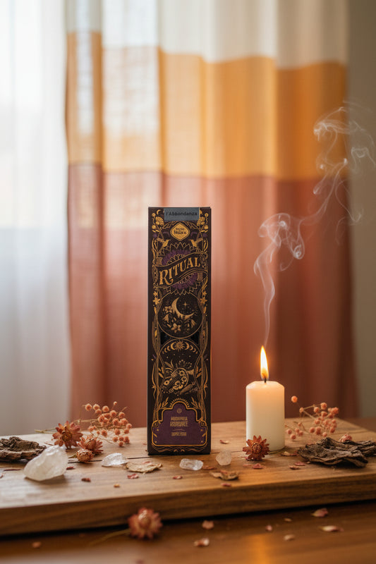 Incenso Sagrada Madre Empoderamiento su legno con candela cristalli e organza - Erboristeria La Clessidra Carpi