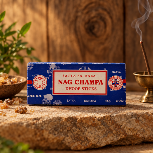 Nag Champa Satya Sai Baba Blu : 10 dhoop stick senza bambù