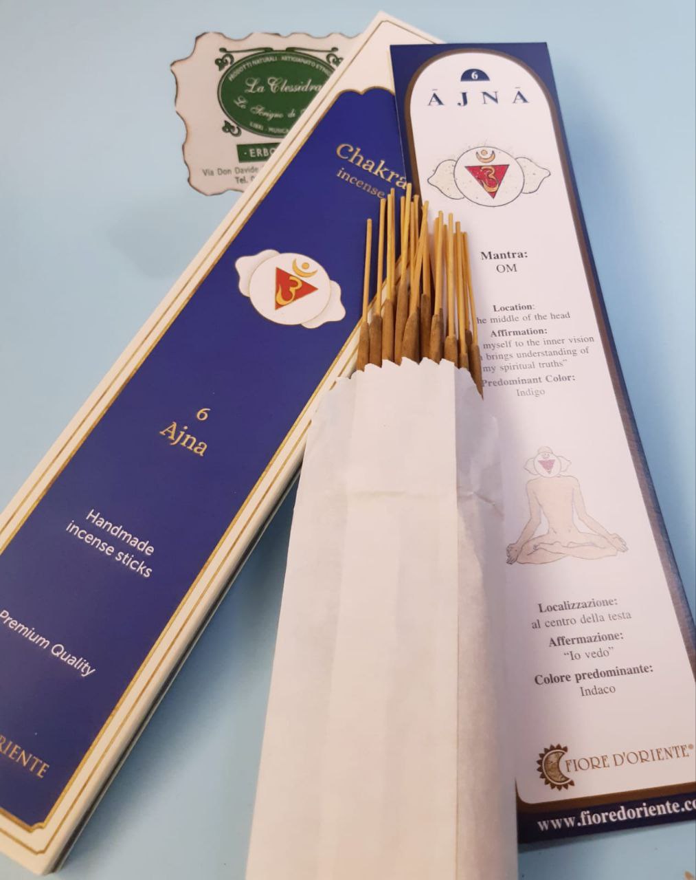 Incenso in stick dei chakra fiore d'oriente:  N°6 AJNA