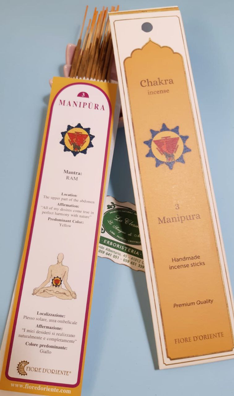 Incenso in stick dei chakra fiore d'oriente: N°3 MANIPURA