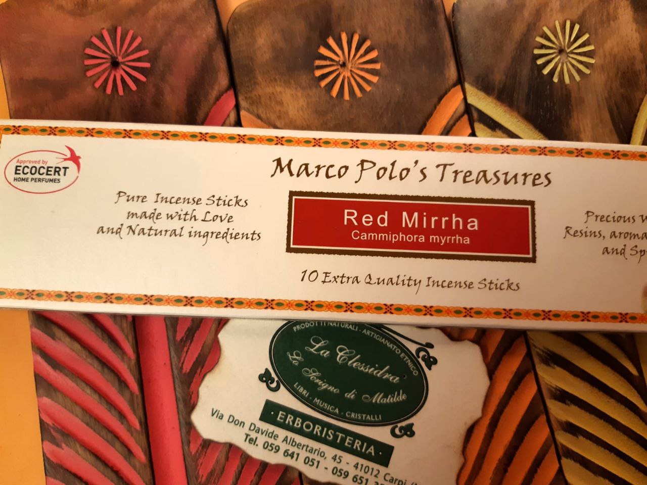 INCENSO IN STICK MARCO POLO:  RED MIRRA