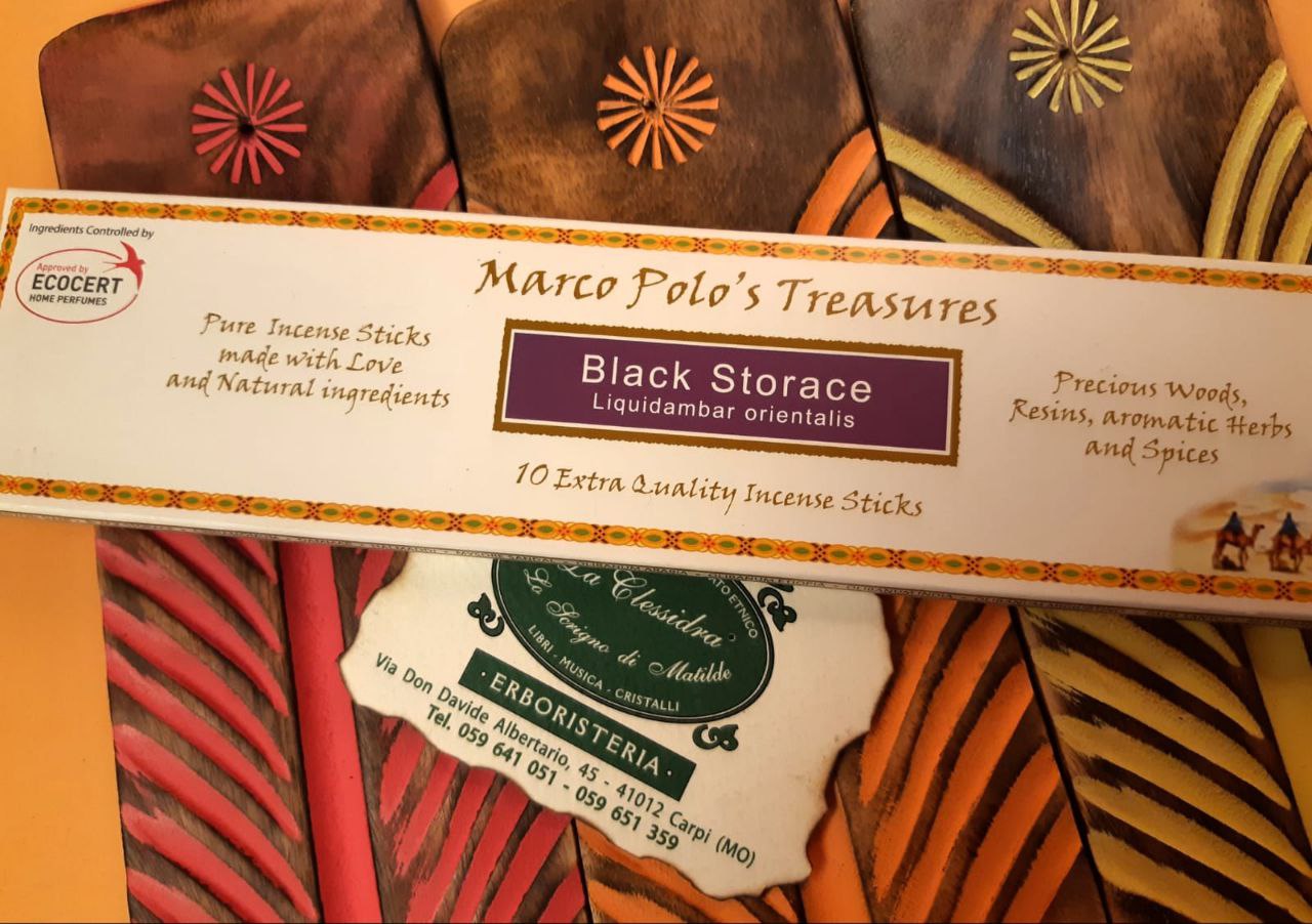 INCENSO IN STICK MARCO POLO:  BLACK STORACE