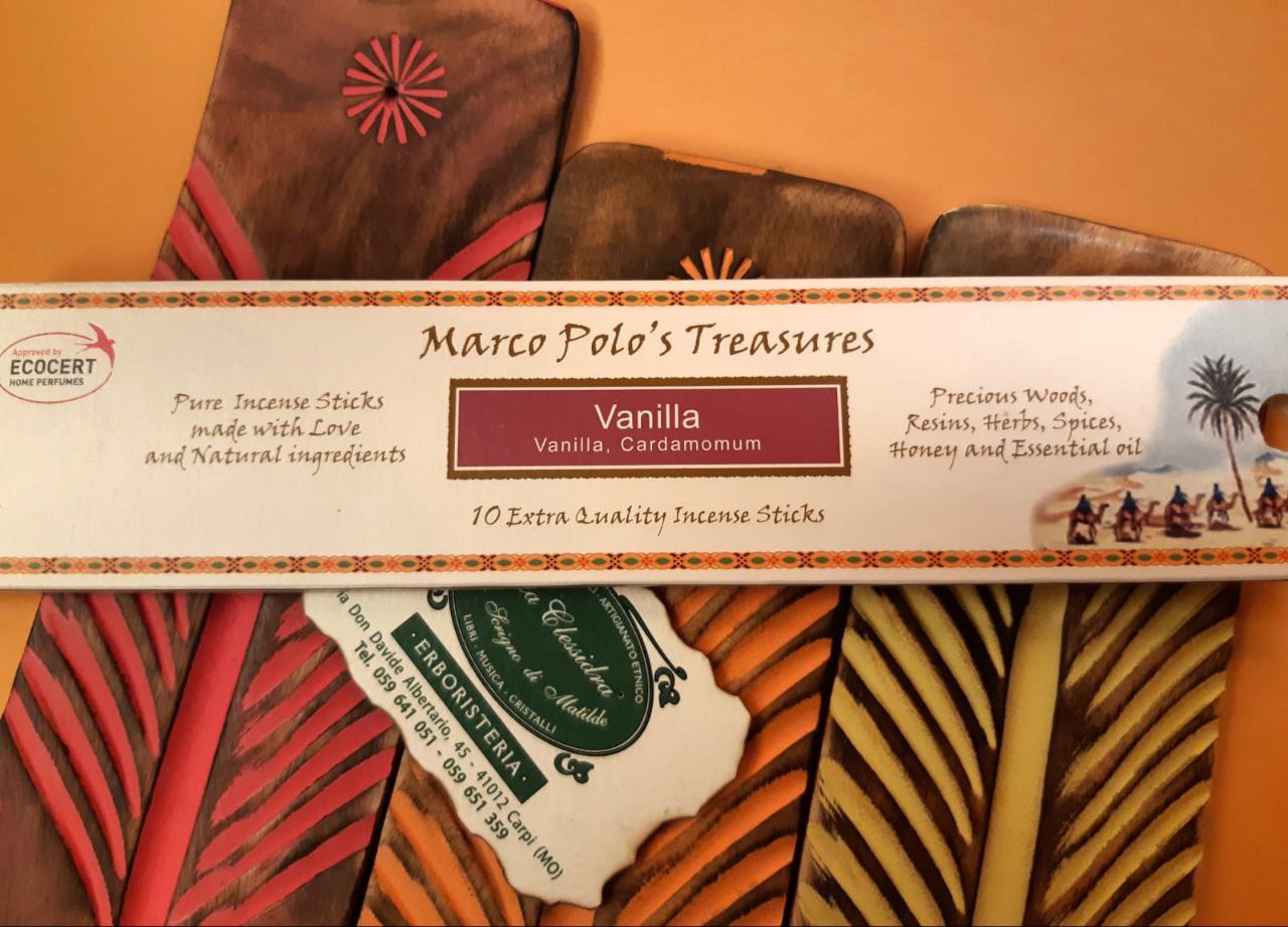 INCENSO IN STICK MARCO POLO: VANILLA E CARDAMOMUM