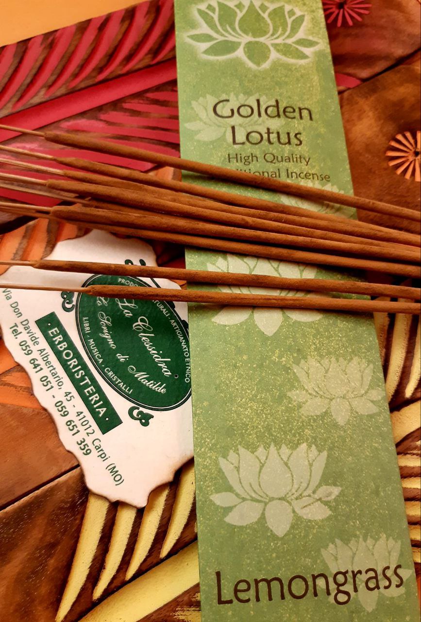 INCENSO IN STICK  GOLDEN LOTUS: LEMONGRASS (CITRONELLA)