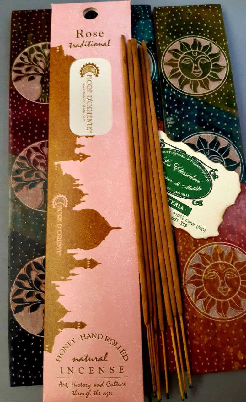 INCENSO  IN STICK TRADITIONAL: ROSE (ROSA)