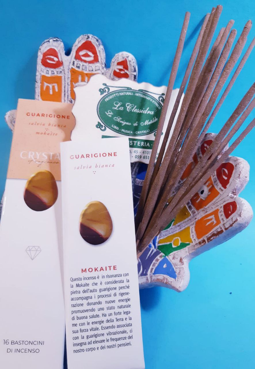 INCENS0 IN STICK CRYSTAL  FRAGRANCE: GUARIGIONE (con mokaite e salvia bianca)