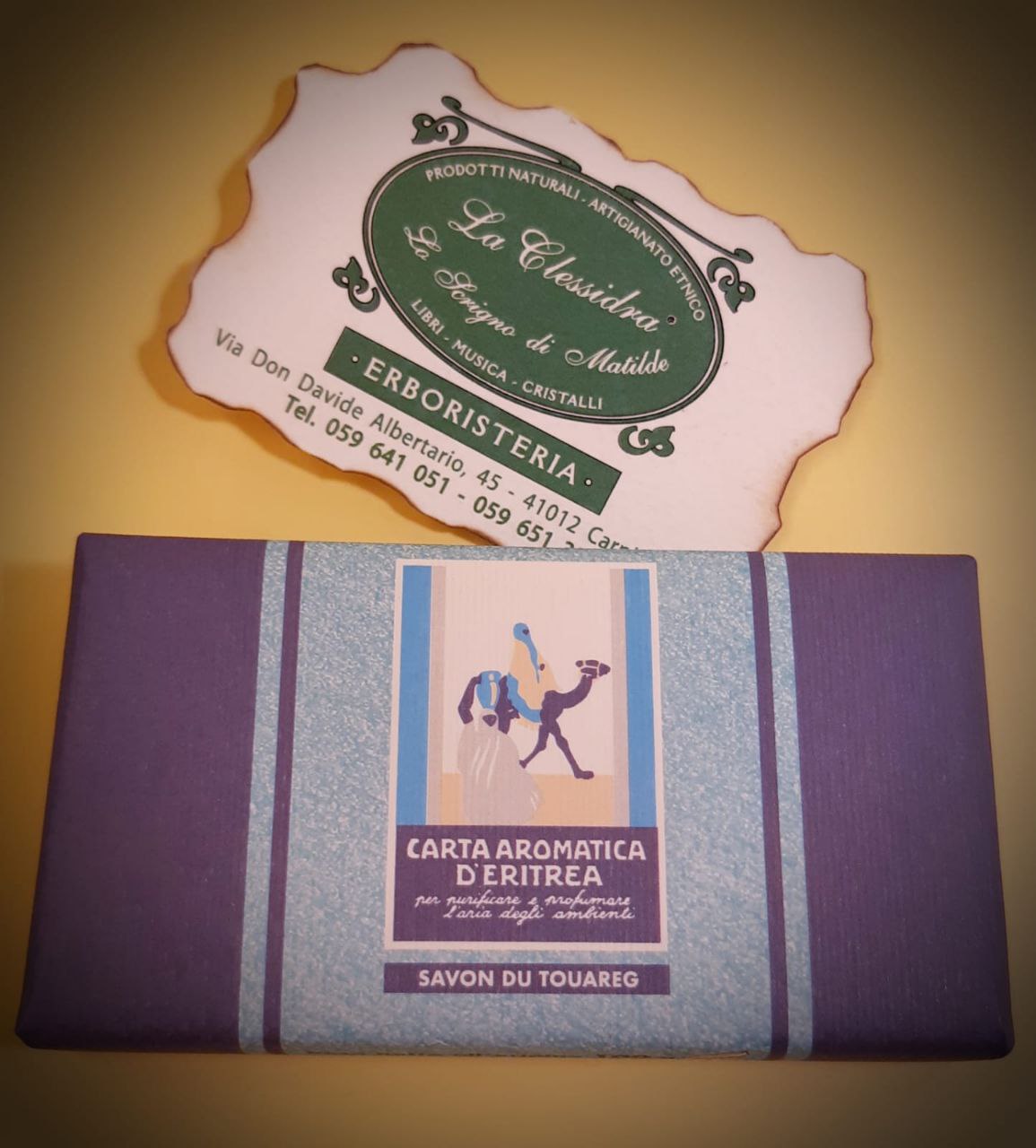 Carta d'Eritrea  blu: SAPONE AROMATICO TUAREG