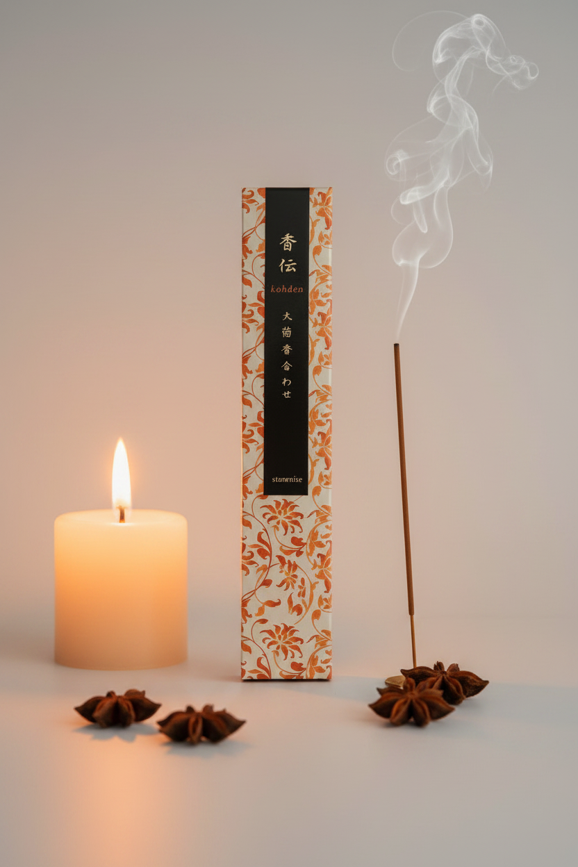 Incenso Giapponese Nippon Kodo Kohden Staranise Anice Stellato aromatico - Erboristeria La Clessidra Carpi