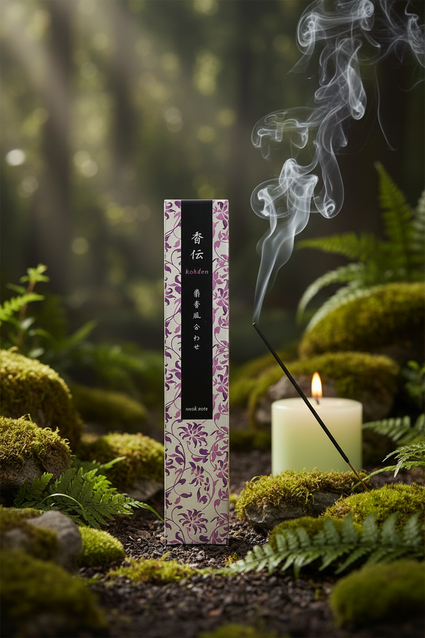 Incenso Giapponese Nippon Kodo Kohden Musk Note Muschio nel sottobosco selvatico - Erboristeria La Clessidra Carpi