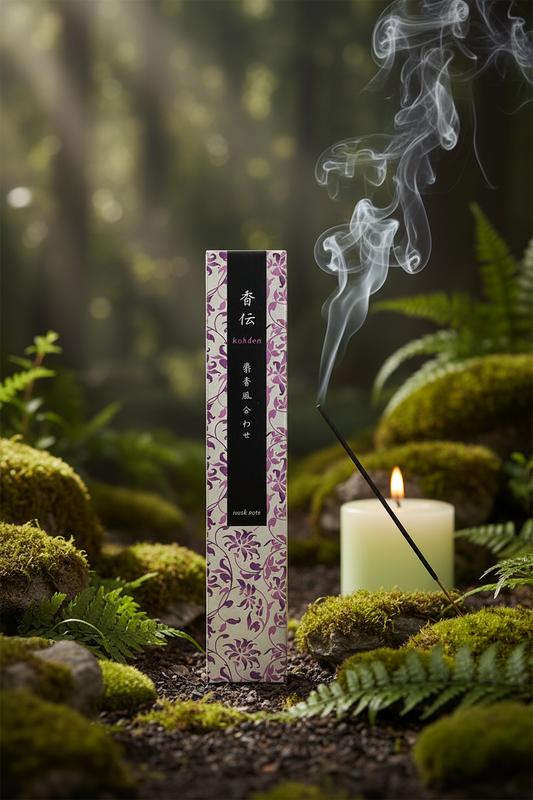 Incenso Giapponese Nippon Kodo Kohden Musk Note Muschio nel sottobosco selvatico - Erboristeria La Clessidra Carpi