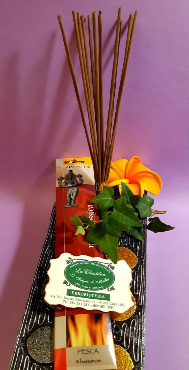 Incenso in stick tradizionale Dhanvantari: pesca
