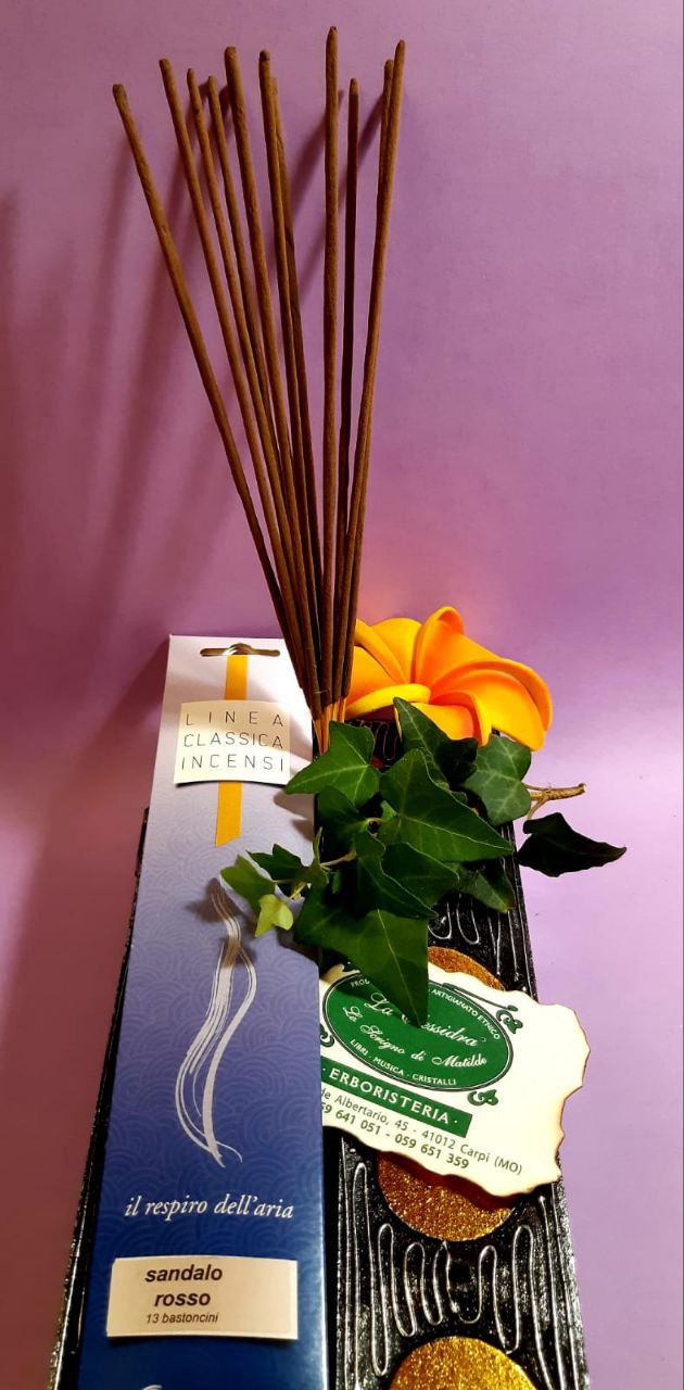 Incenso in stick tradizionale Dhanvantari: sandalo rosso