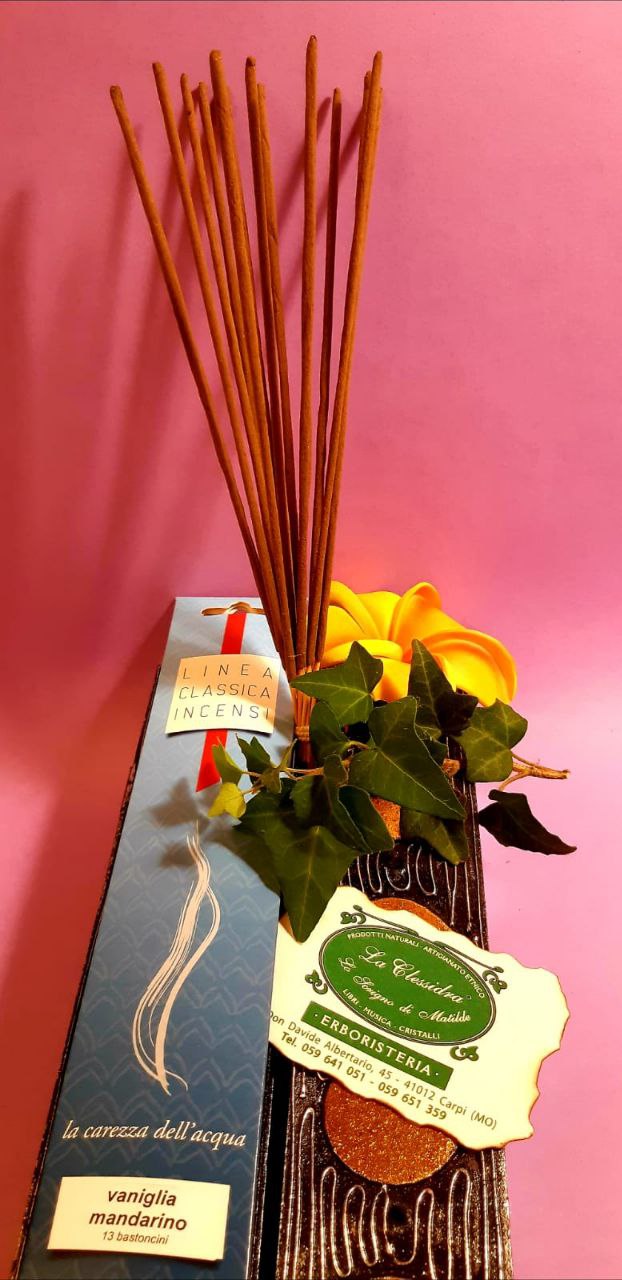 Incenso in stick tradizionale Dhanvantari: vaniglia mandarino