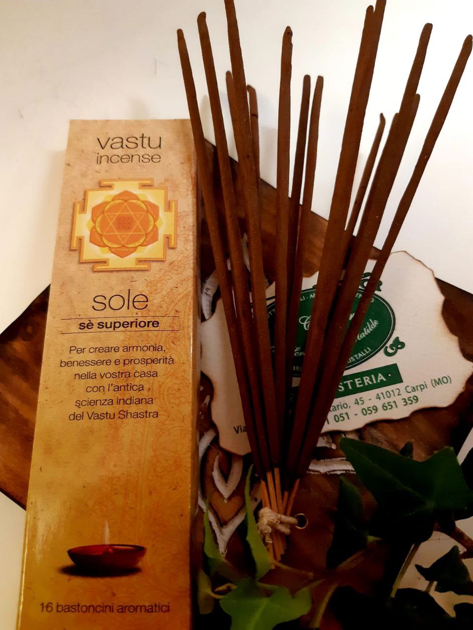 INCENSO IN STICK VASTU: SOLE