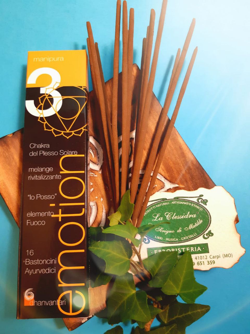 Incenso in stick ayurvedico dei chakra: N°3 MANIPURA