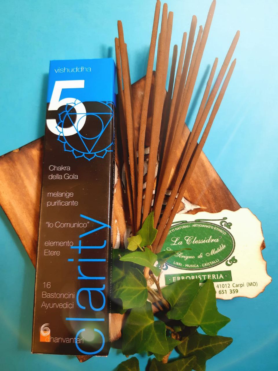 Incenso in stick ayurvedico dei chakra: n°5 VISHUDDHA