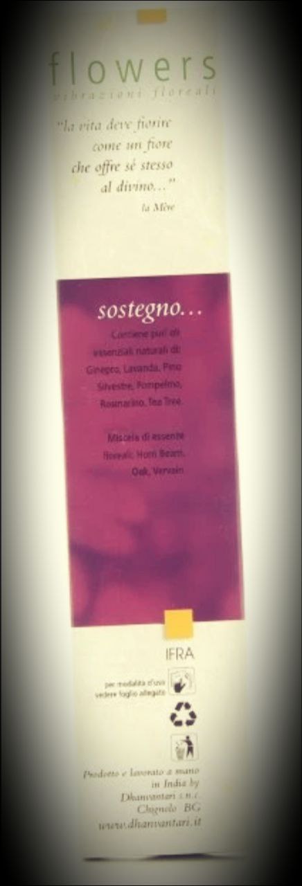 Incenso in stick flowers ai fiori di Bach: SOSTEGNO