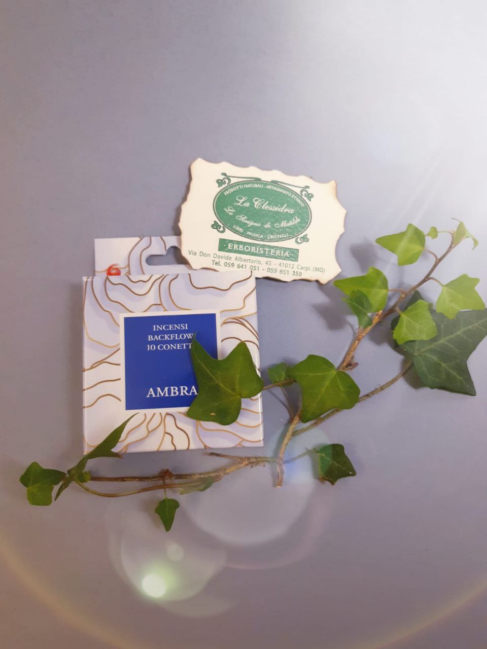 INCENSO BACKFLOW DHANVANTARI: AMBRA