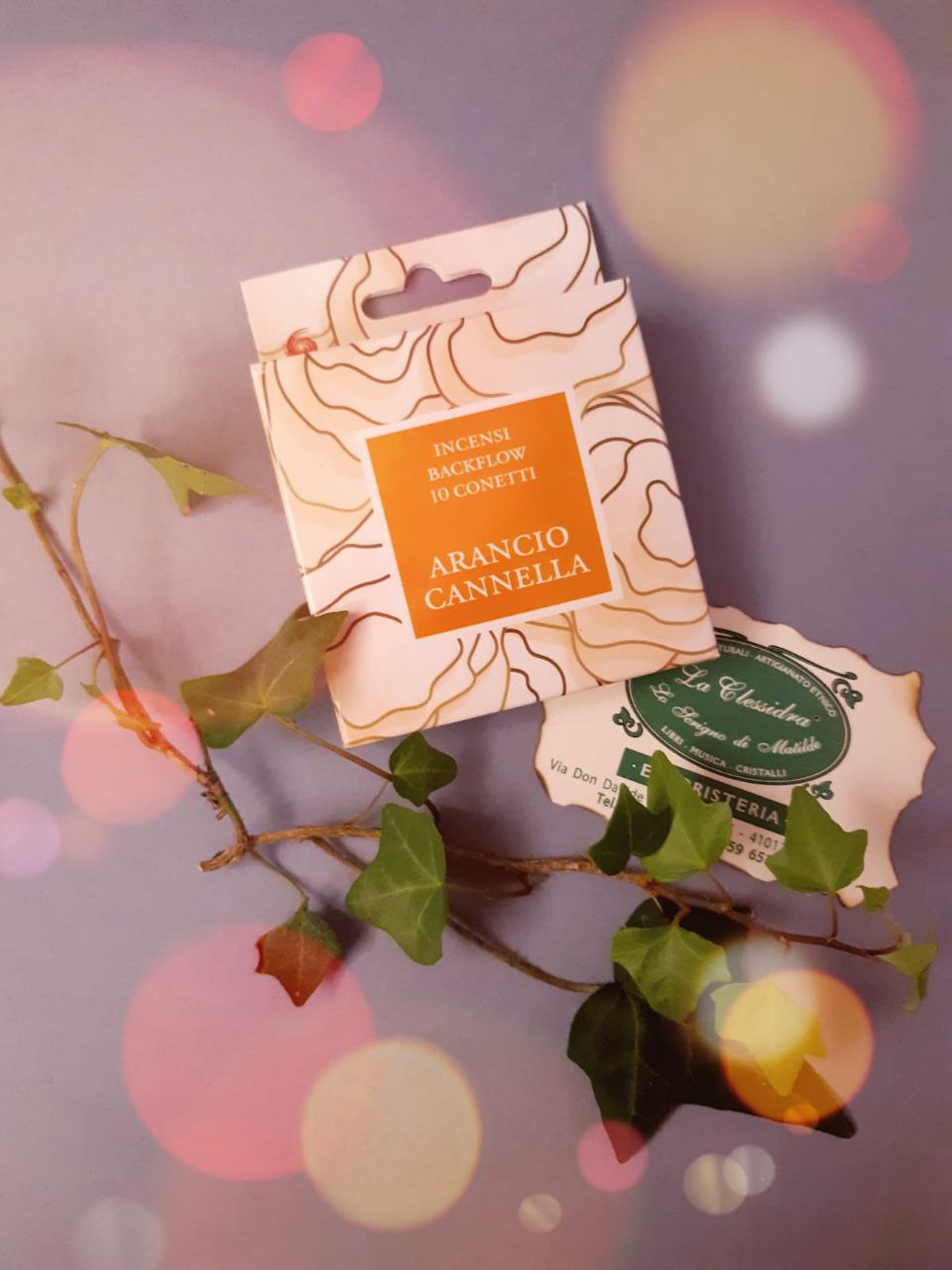 INCENSO BACKFLOW DHANVANTARI: ARANCIO E CANNELLA