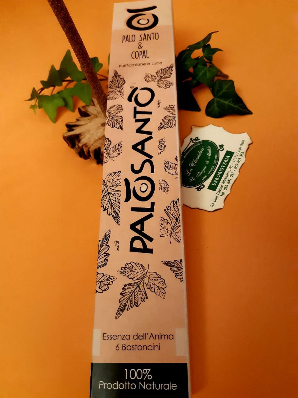 Palo santo:  PALO SANTO E COPAL (incenso in stick)