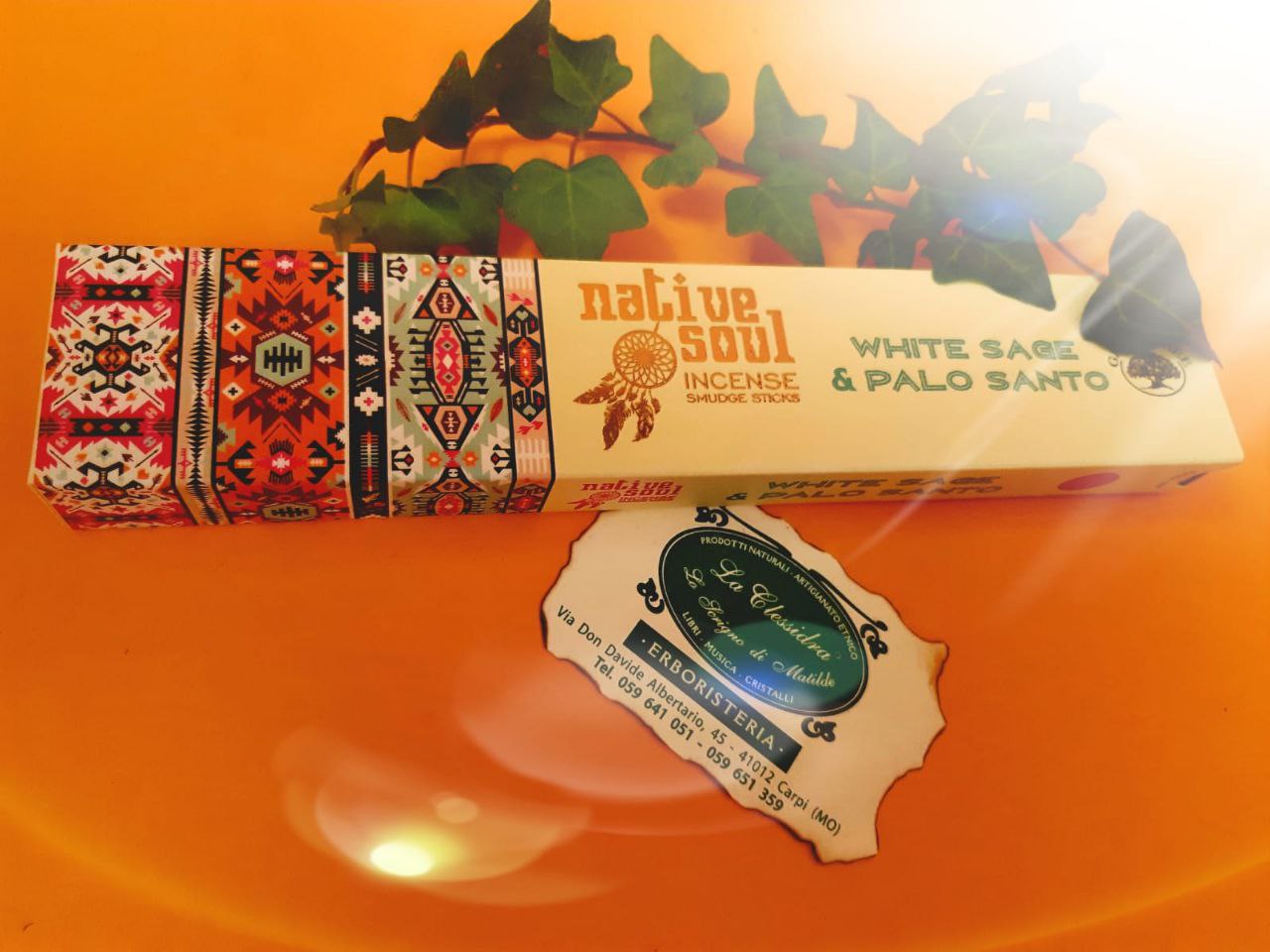 INCENSO IN STICK ANIMA: SALVIA BIANCA E PALO SANTO