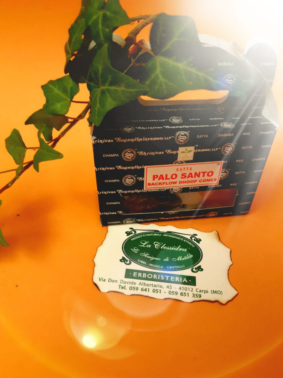 INCENSO BACKFLOW SATYA: PALO SANTO