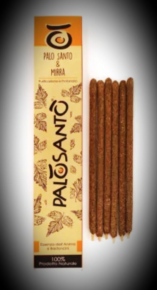 Palo santo:  PALO SANTO E MIRRA (incenso in stick)