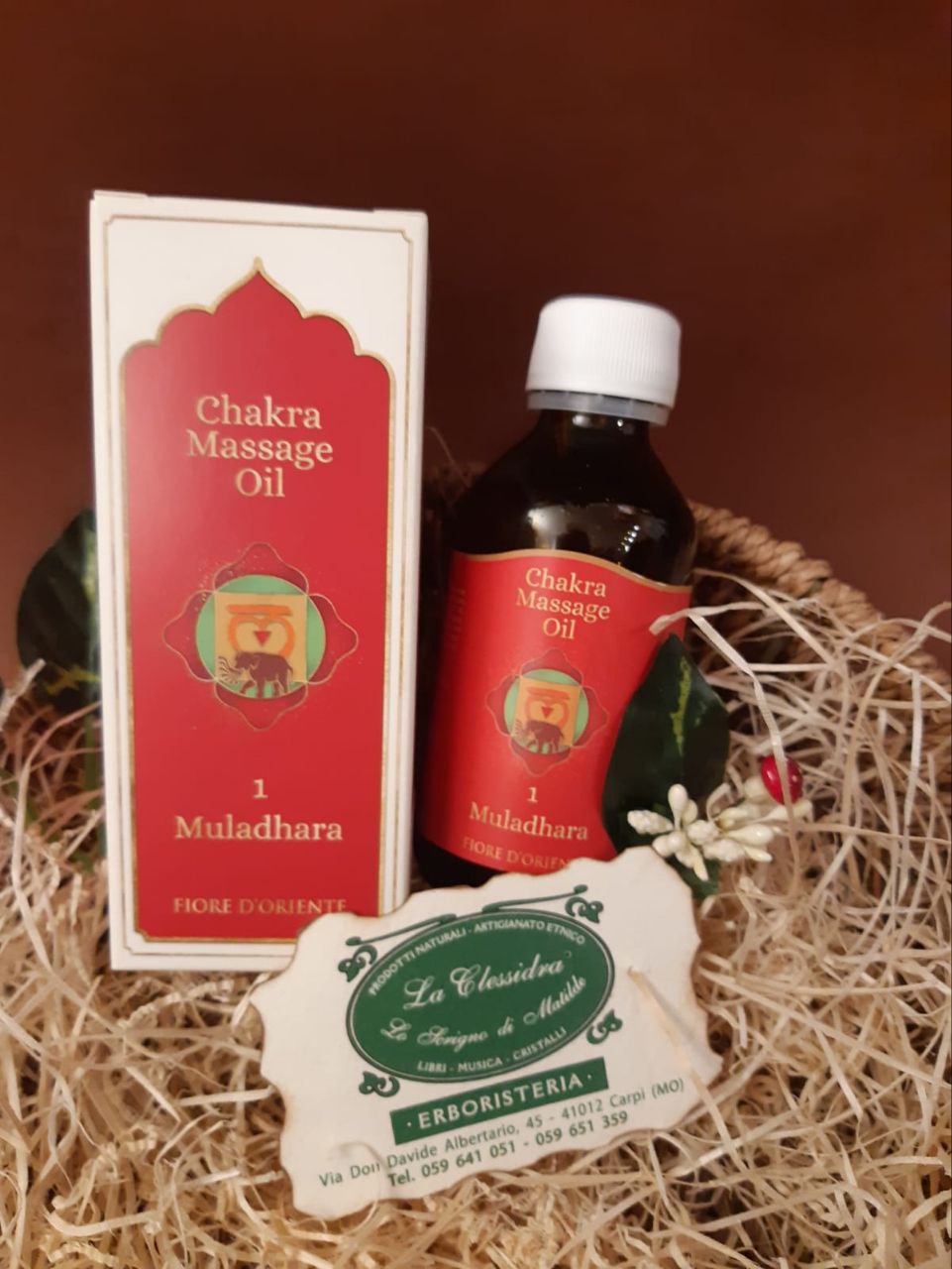 Chakra olio da massaggio: N°1  MULADHARA