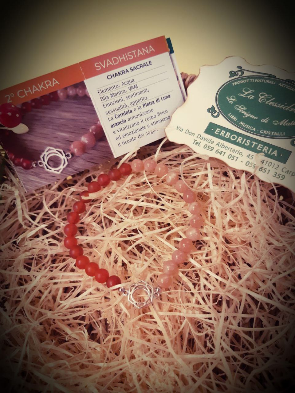 CHAKRA BRACCIALE HARMONY : n°2 SWADHISTANA CORNIOLA E PIETRA DI LUNA