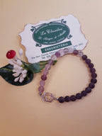 CHAKRA BRACCIALE HARMONY : n°6 AJNA AMETISTA E FLUORITE