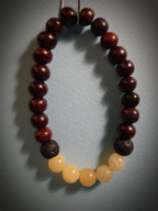 CHAKRA BRACCIALE LEGNO: n°3 MANIPURA ARAGONITE