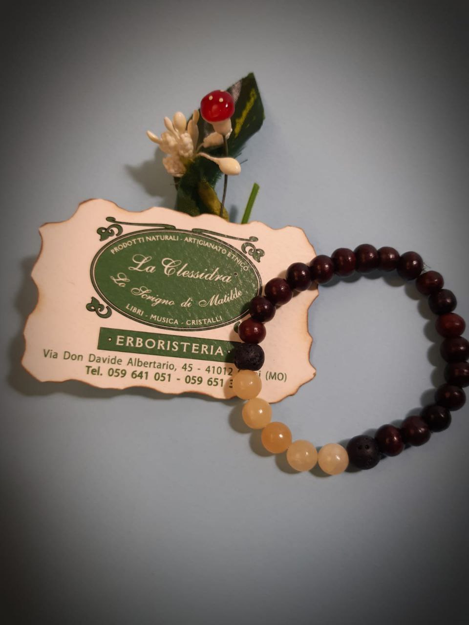 CHAKRA BRACCIALE LEGNO: n°3 MANIPURA ARAGONITE