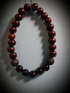 CHAKRA BRACCIALE LEGNO: n°1 MULADHARA OSSIDIANA