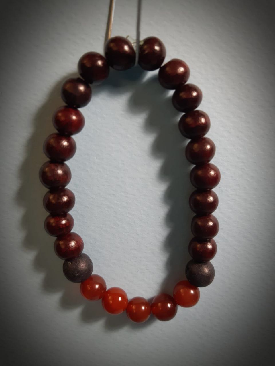 CHAKRA BRACCIALE LEGNO: n°2 SWADHISTANA CORNIOLA