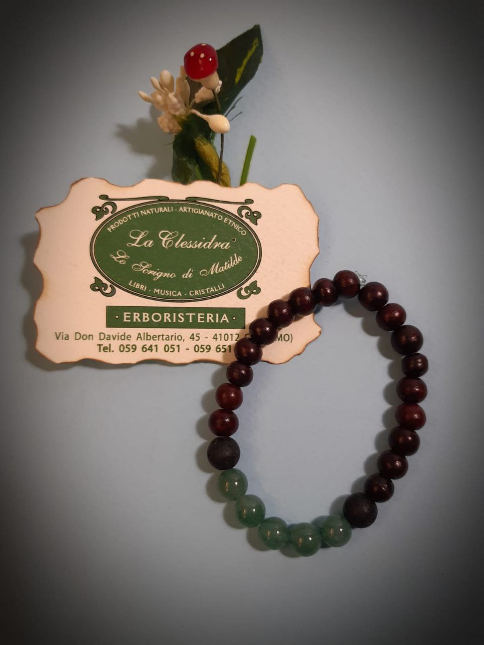 CHAKRA BRACCIALE LEGNO: n°4 ANAHATA AVVENTURINA