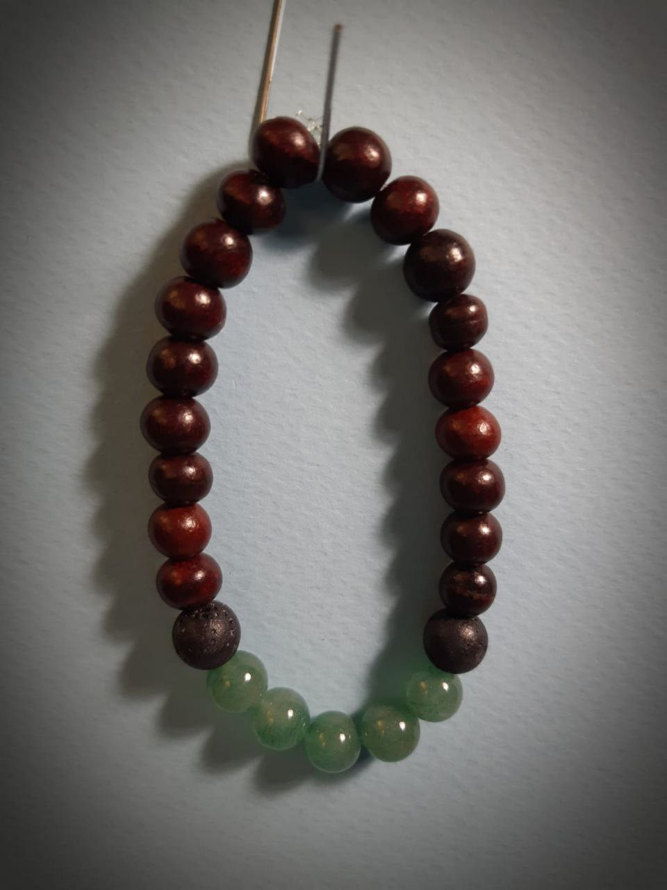 CHAKRA BRACCIALE LEGNO: n°4 ANAHATA AVVENTURINA