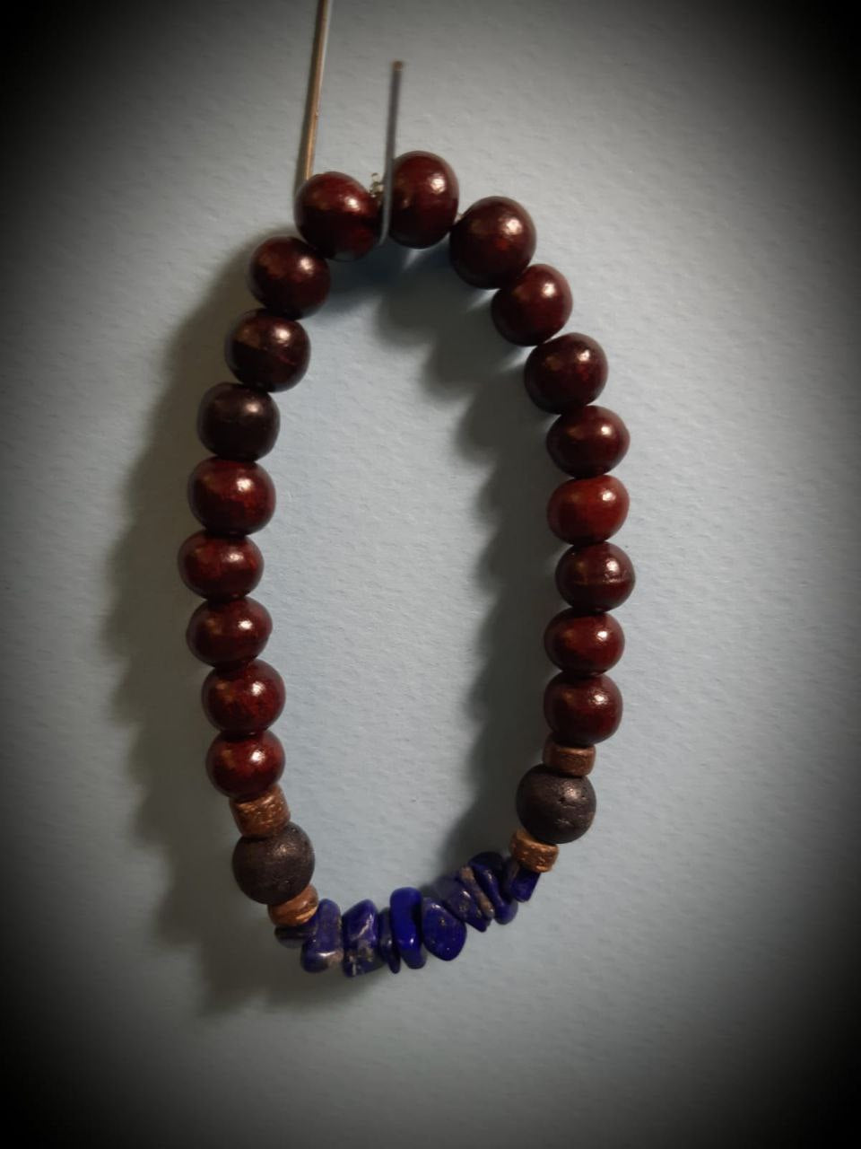 CHAKRA BRACCIALE LEGNO: n°5 VISHUDDA LAPISLAZZULI